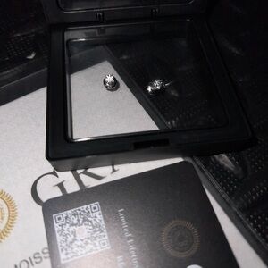 3mm Moissanite Stud Earrings 925 Sterling Silver Push Back – Iced Diamond Look